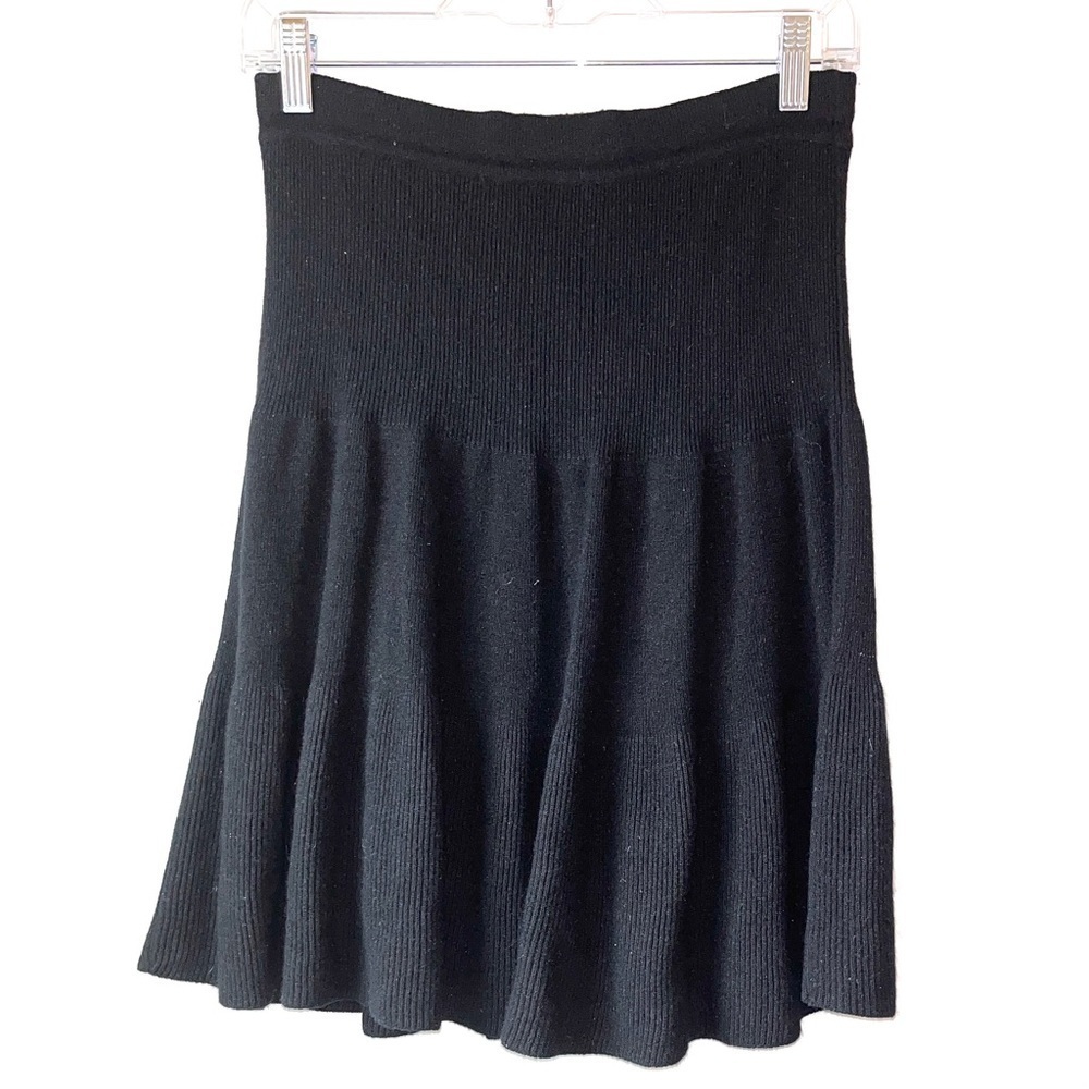 Alain Manoukian Vintage Drop Waist Wool Blend Ruffle Skirt